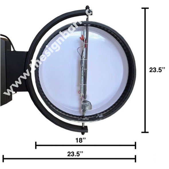 Pop’s Garage Custom Designed 24’’ Rotating Led Lighted Sign Pivoting With Switch