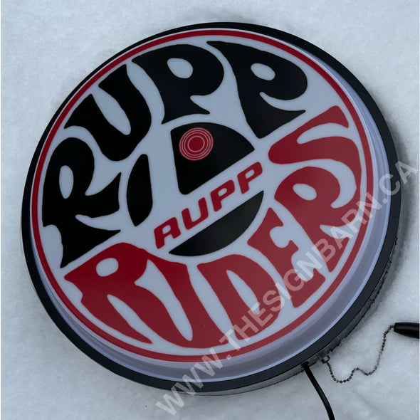 Rupp Riders 18’’ Backlit LED Button Sign Design #W7086 18” Backlit Led Buttons