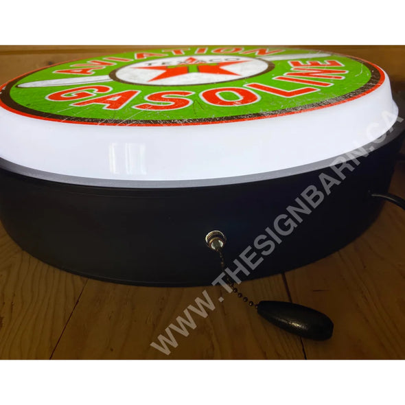 Texaco Aviation Gasoline 18’’ Backlit Led Sign Design #W7088 18” Led Buttons
