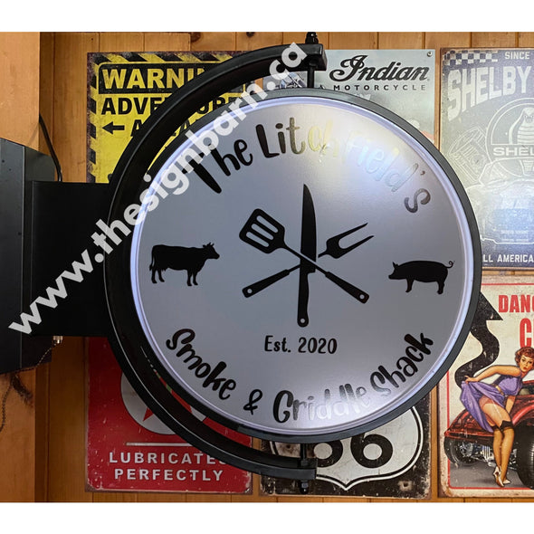 The Litchfield’s Custom Designed 24’’ Rotating Led Lighted Sign Pivoting With Switch