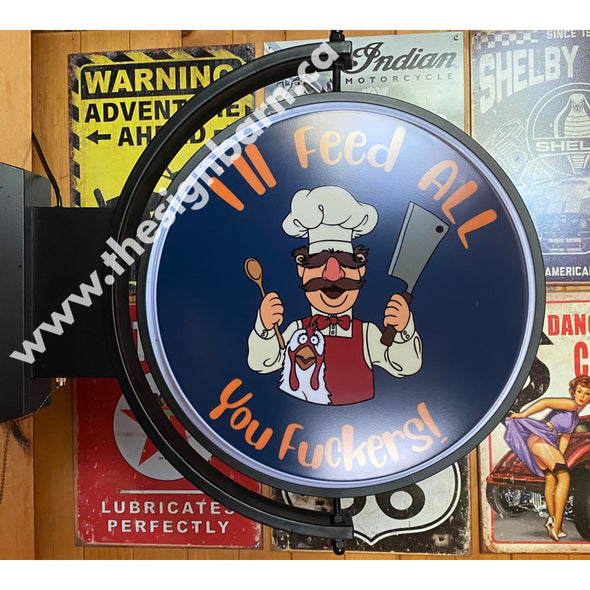 The Litchfield’s Custom Designed 24’’ Rotating Led Lighted Sign Pivoting With Switch