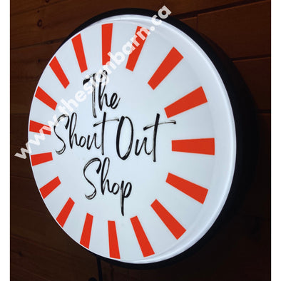 The Shout Out Shop Custom 18’’ Backlit Button Sign