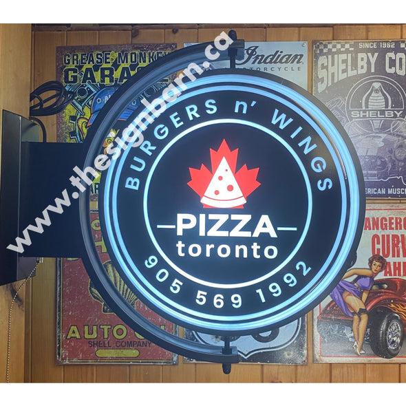 Toronto Pizza Custom Designed Rotating Led Sign