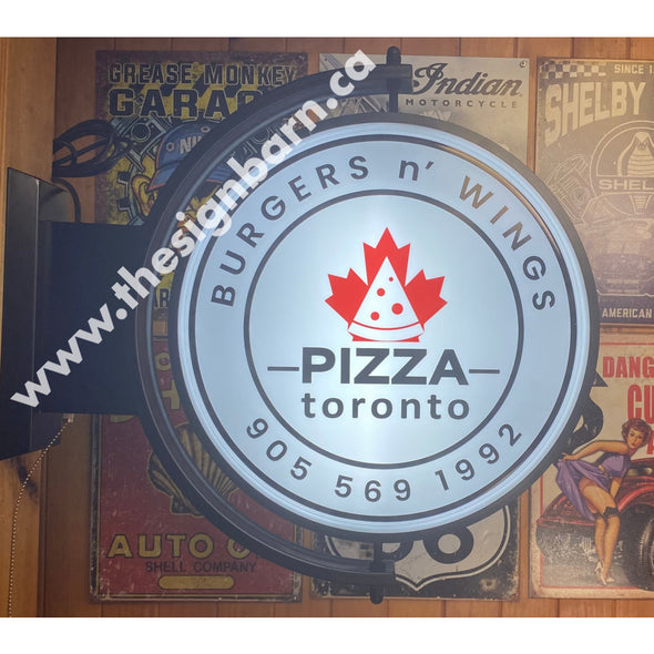 Toronto Pizza Custom Designed Rotating Led Sign